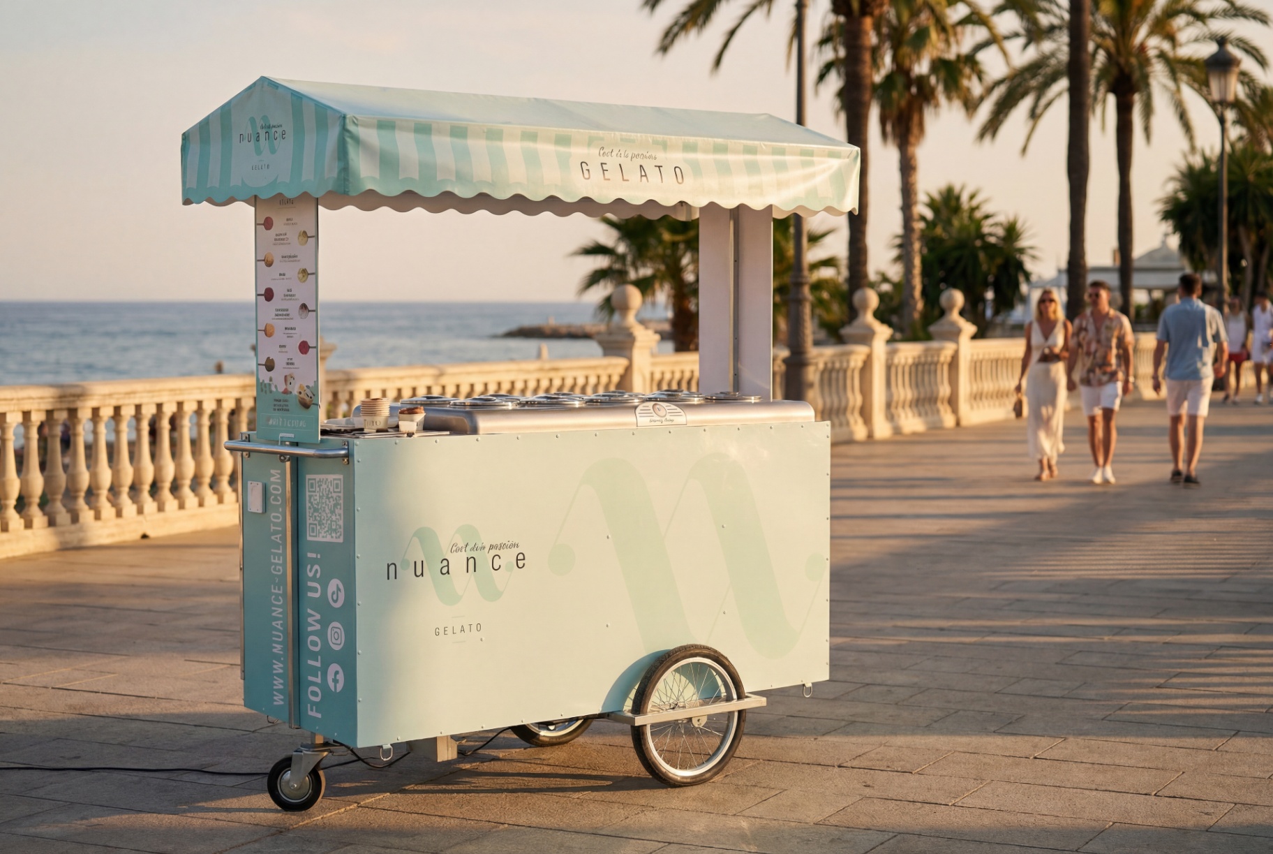 NUANCE gelato trolley — Sunset promenade