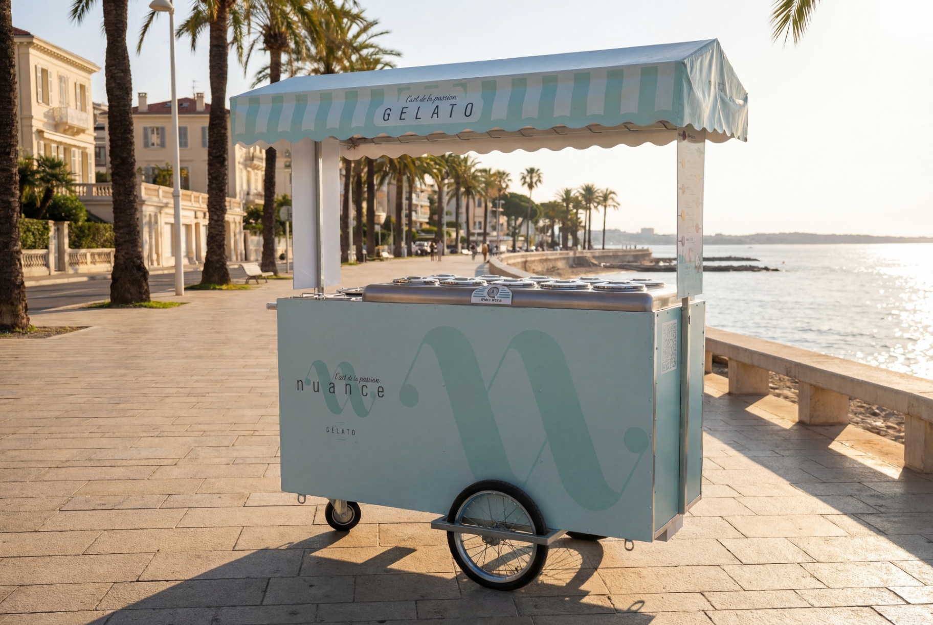 NUANCE gelato trolley — Cannes promenade